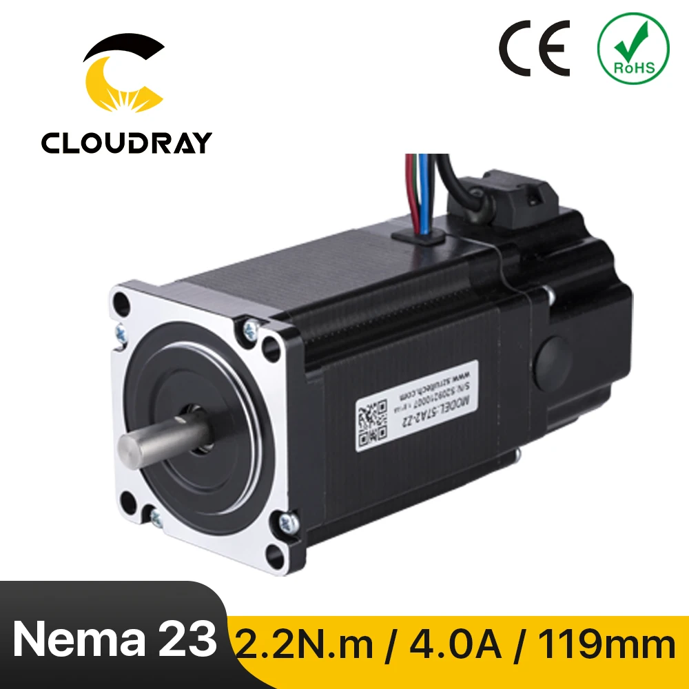 Шаговый электродвигатель Nema 23 57 мм 220 нсм 4 а 2 фазы с тормозом провода для 3D