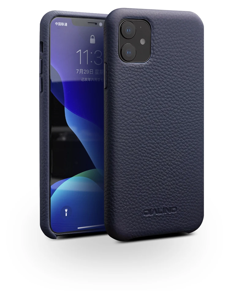 Qialino бренд натуральная кожа флип чехол для iPhone 11 Pro Max натуральная коровья кожа задняя крышка для iPhone11 полный край защиты