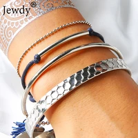 4pcsset multi layer tassels bracelet retro round pendant rope chain bohemian cuff bangle set for women ladies jewelry gift