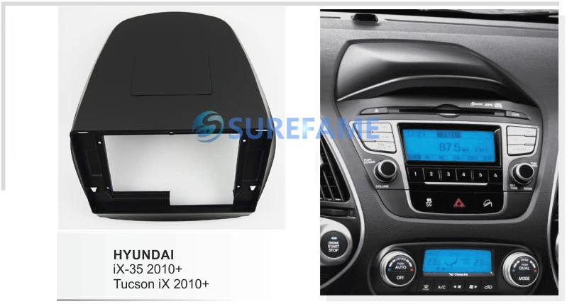 10,1 дюймовый автомобильный радиоприемник для HYUNDAI iX-35, Tucson iX 2010+ фасции, набор для установки панели, адаптер, ободок, накладка консоли