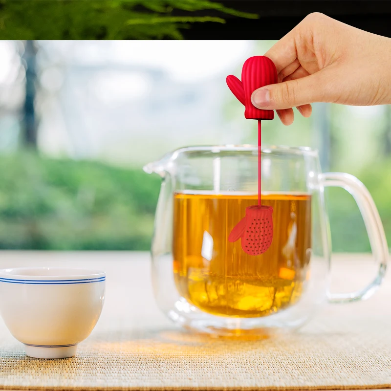 

Creative Silicone Gloves Tea Infusers Gloves Shape Tea Bag Leaf Filter Residue Strainers Home Kitchen Teaware Accessories