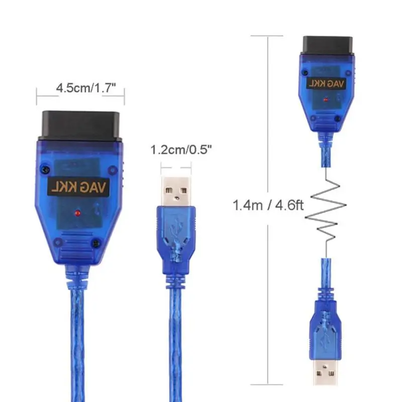 Автомобильный интерфейсный кабель OBD2 USB Φ KKL 409 1 автомобильный диагностический