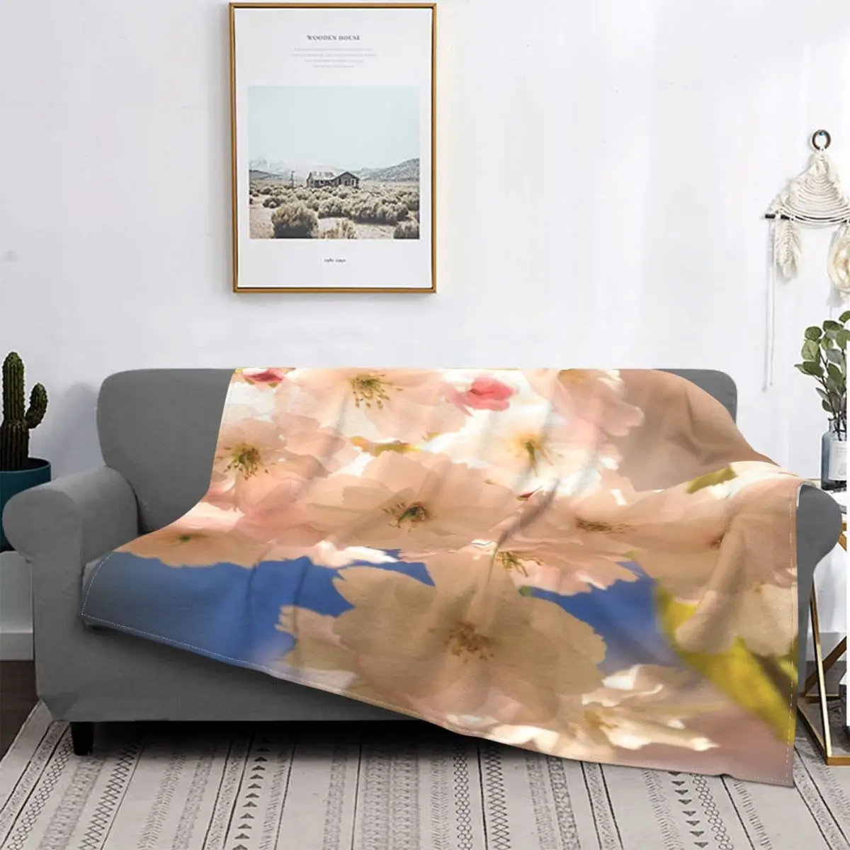 

Manta de forro polar a cuadros para sofada, Fotografia Digital de la primavera, с подсветкой для солнечного света, colcha para cama y sofa, 425