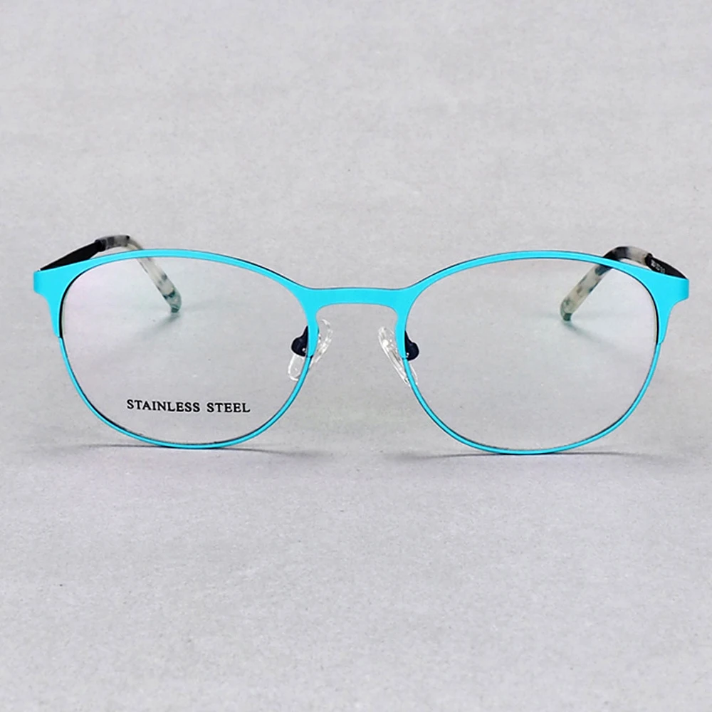 Круглые ультралегкие очки для чтения оправа женщин полный обод сплав высокое