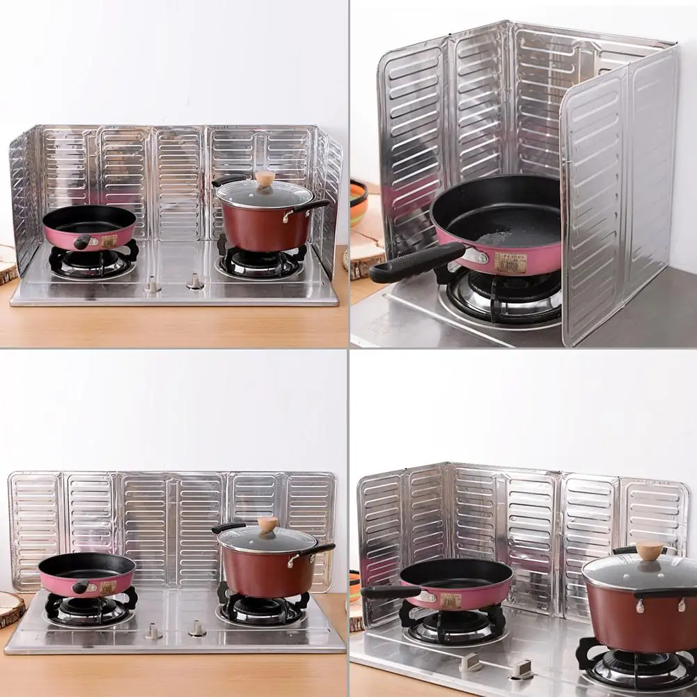 Kitchen Splash Protection Screen Cover Gas Anti Splatter Shield Guard Oil Divider Frying Pan Stove Proof Baffle Tools | Дом и сад