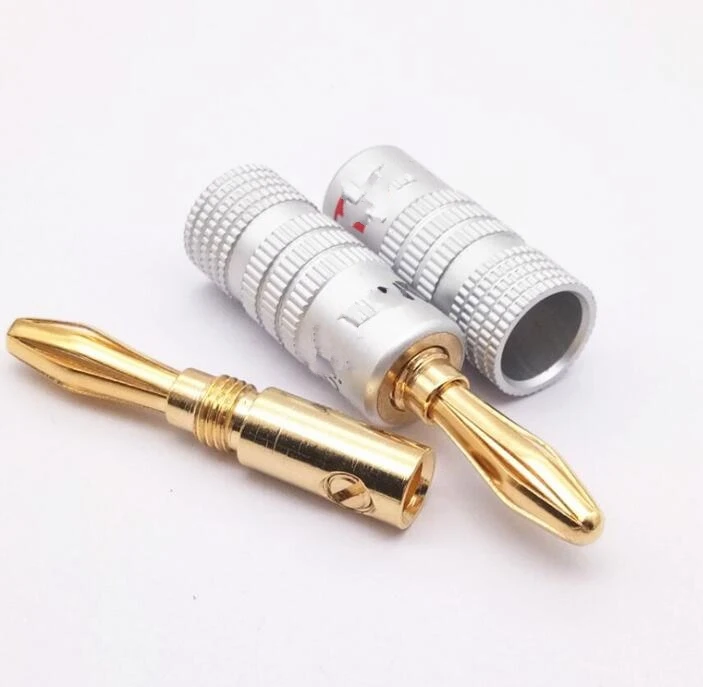 Conectores de Banana para altavoz, de alta calidad, 24K, conectores dorados, de 500 Uds., del vendedor Friendsworld #361010-2