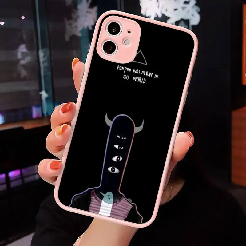 

Goodnight Punpun Phone Case Matte Transparent for iPhone 7 8 11 12 s mini pro X XS XR MAX Plus cover funda