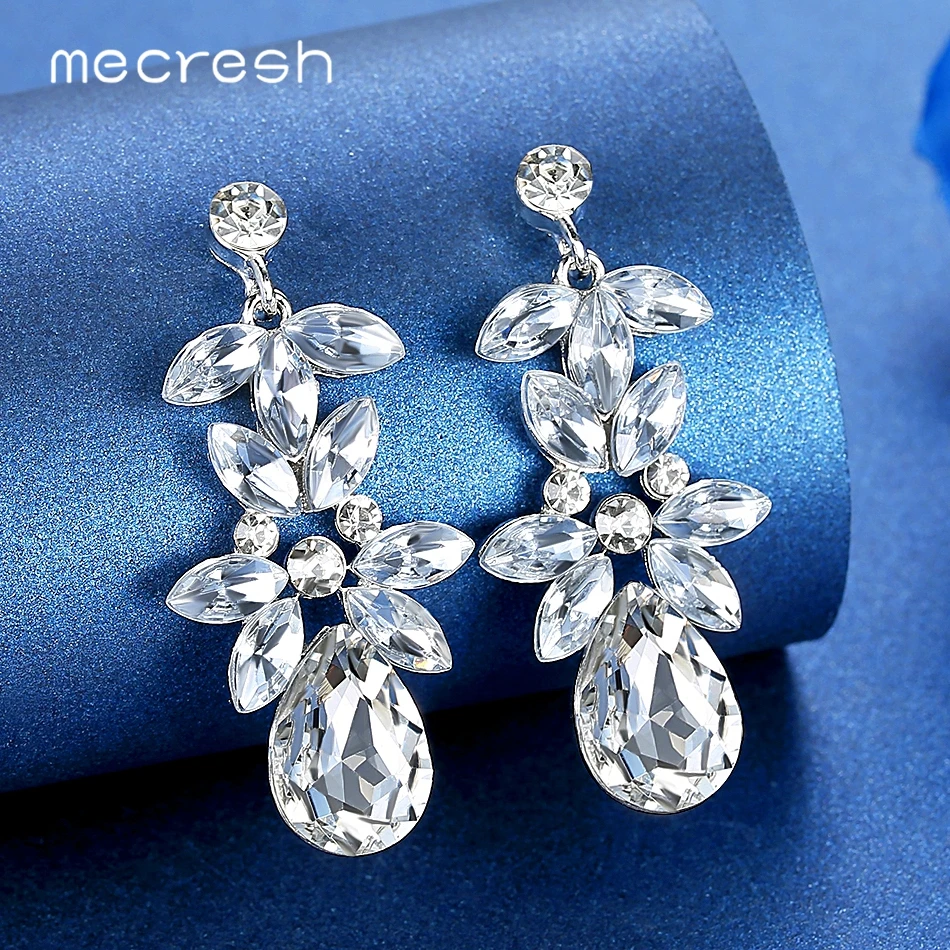 Женские серьги капельки Mecresh яркие для свадьбы украшения помолвки длинные в