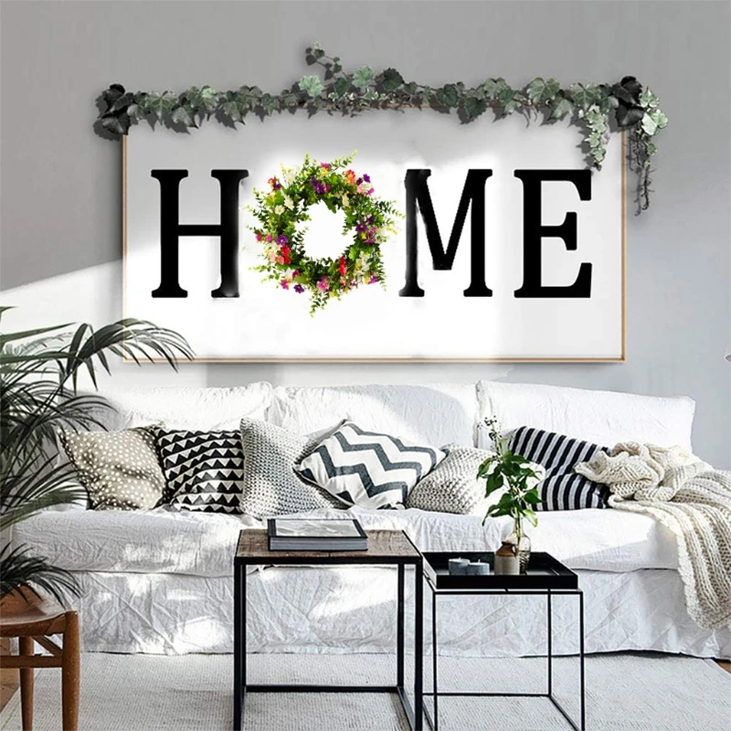 

Artificial Daisy Spring Flower Wreath Large Decoration For Wedding Front Door U90A