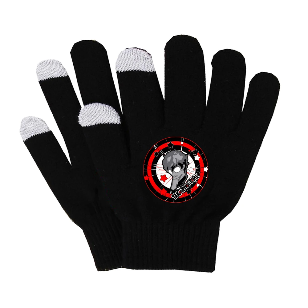 

Game Persona5 Gloves Plush Lining Gloves Winter Soft Gloves Touch Screen Smart Phone Female Gloves
