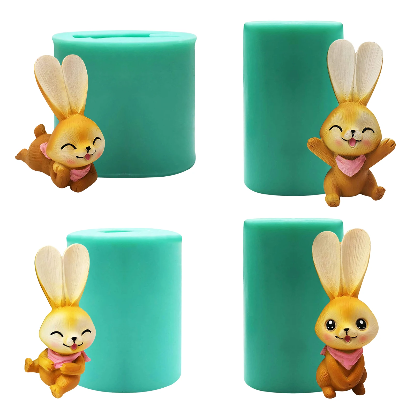

3D Easter Bunny Silicone Mold Chocolate Fondant Rabbit Cake Decorate DIY Animal Cake Decorating Tools Rabbit Craft