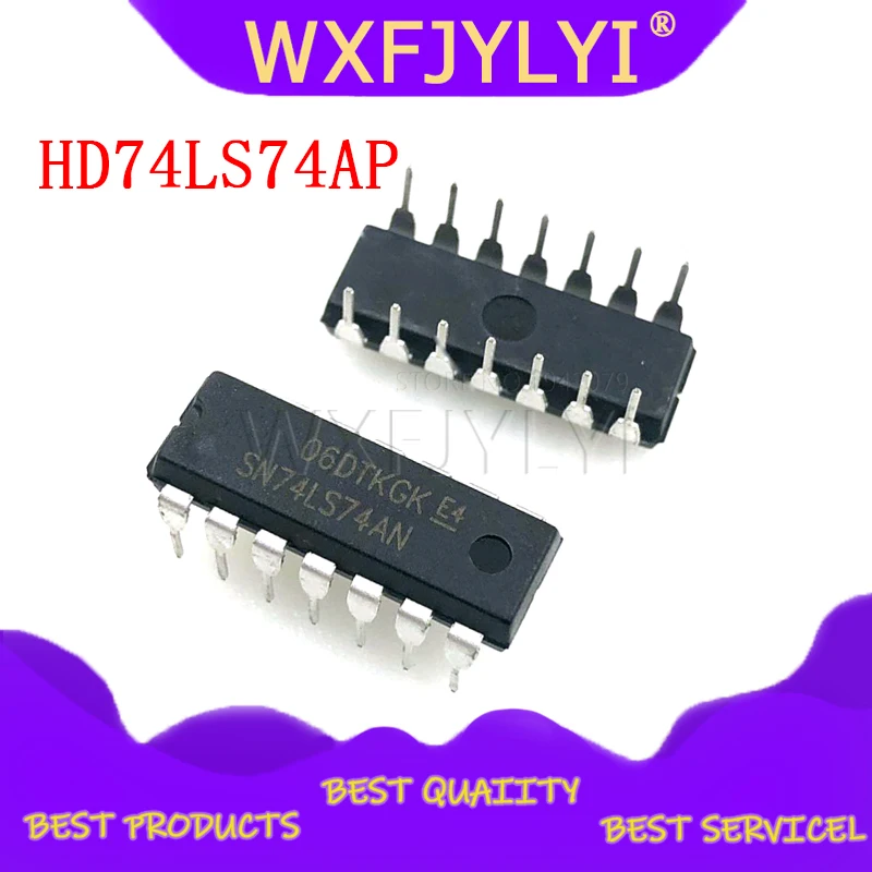 10 шт. HD74LS74AP DIP14 HD74LS74 DIP SN74LS74AN DIP-14 74LS74 SN74LS74N HD74LS74P Новый и оригинальный IC