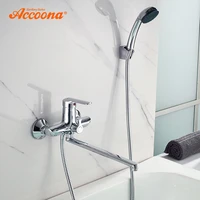 accoona bathtub faucet chrome bathtub faucet mixer tap wall mounted waterfall bathroom shower faucet set with shower hand a7168