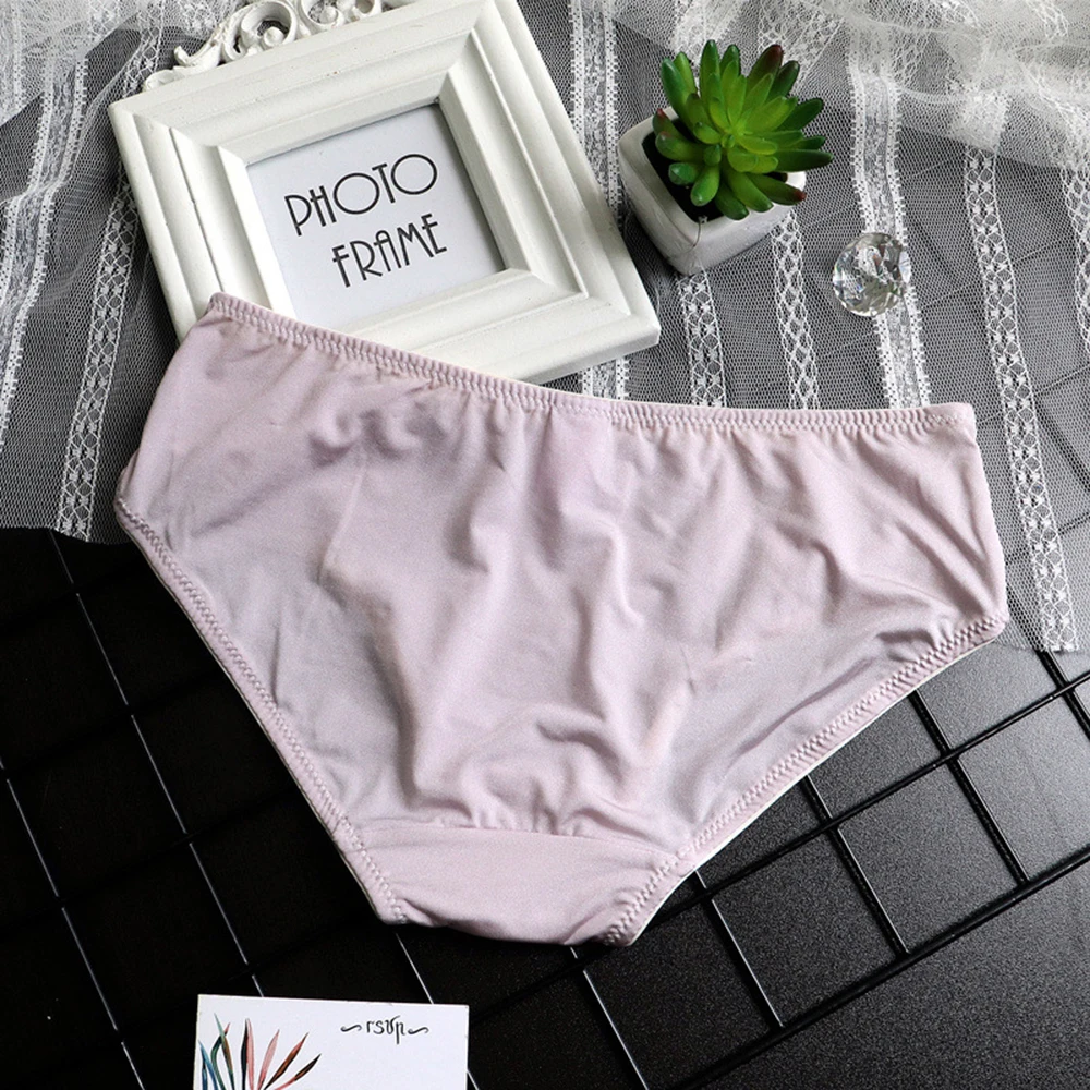 

2020 New Bowknot Sexy Lace Ice Silk Panties Women Low Waist Briefs Female Breathable Comfortable Ladies Underwear