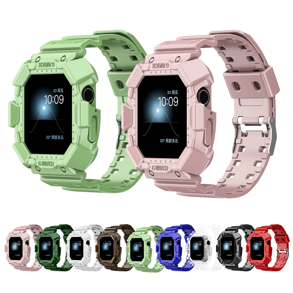 

Bracelet For Apple Watch Band 45mm 41mm 44mm 40mm 42mm 38mm TPU Transparent Watchband For Iwatch Series 1 2 3 4 5 6 SE 7 Strap