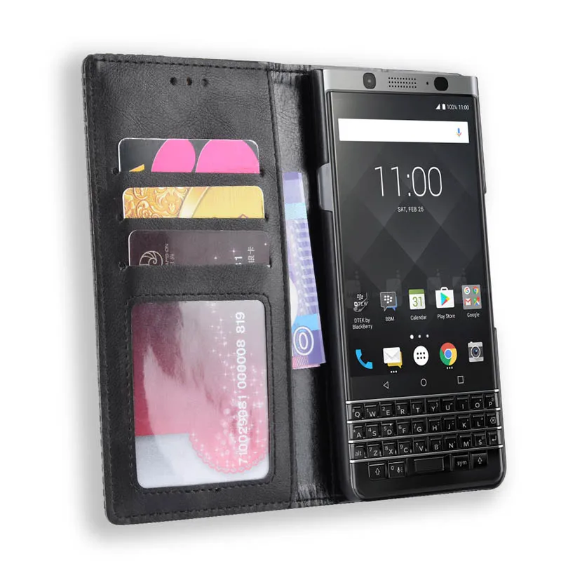 Кожаный чехол книжка с подставкой для BlackBerry Mercury Keyone Keytwo Key2 DTEK70 PRIV магнитным