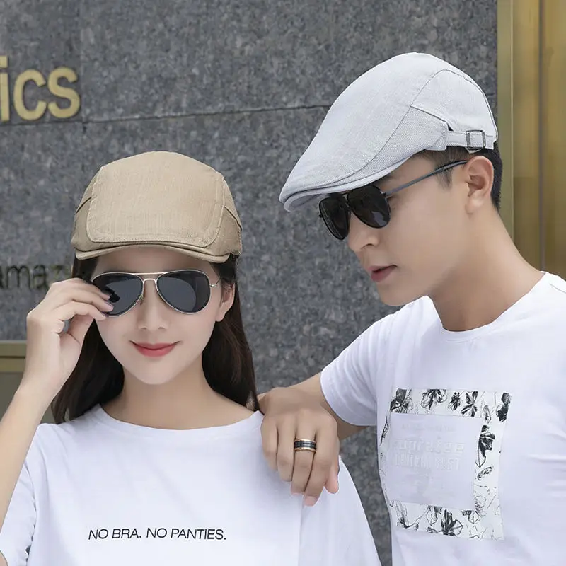 

Beret Men's Hat Unisex Hats for Women Cap Male Solid Cotton Fabric Headwear 2021 New Spring Baseball Caps Fashion Snapback