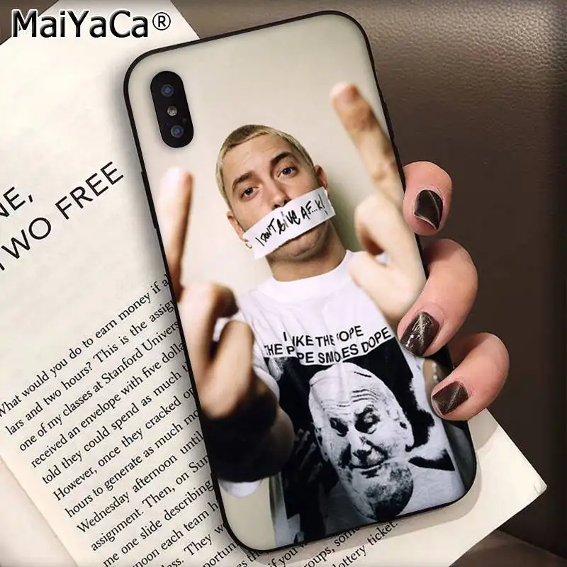 Чехол для телефона MaiYaCa хип-хоп рэпер Eminem rap индивидуальный Apple iphone 11 pro 8 7 66S Plus X XS MAX