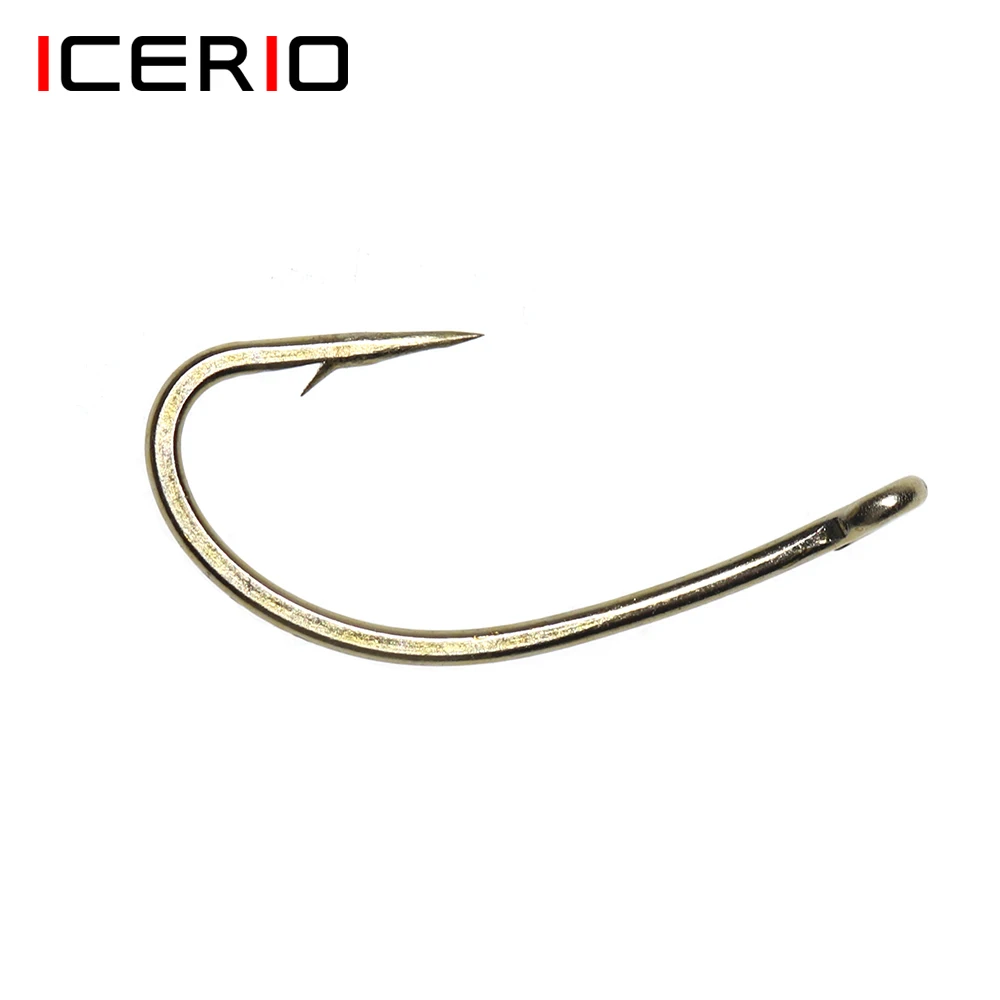 ICERIO 500PCS Carp Fishing Hook High Carbon Steel Nymph Scud Midge Caddis Fly Tying Hooks