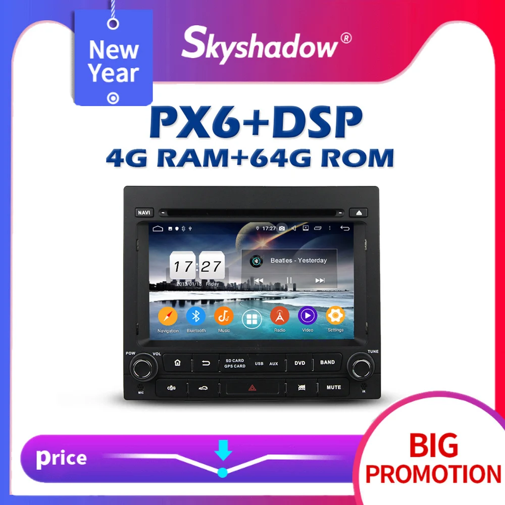 PX6 автомобильный DVD плеер DSP TDA7851 Android 10 0 4G Оперативная память + 64G Встроенная GPS Google