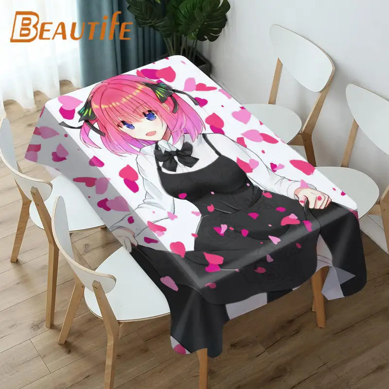 

Custom Anime Nino Nakano Wedding Tablecloth Bouquet Table Table Cloth Birthday Party Dinner For Home Kitchen Decortion