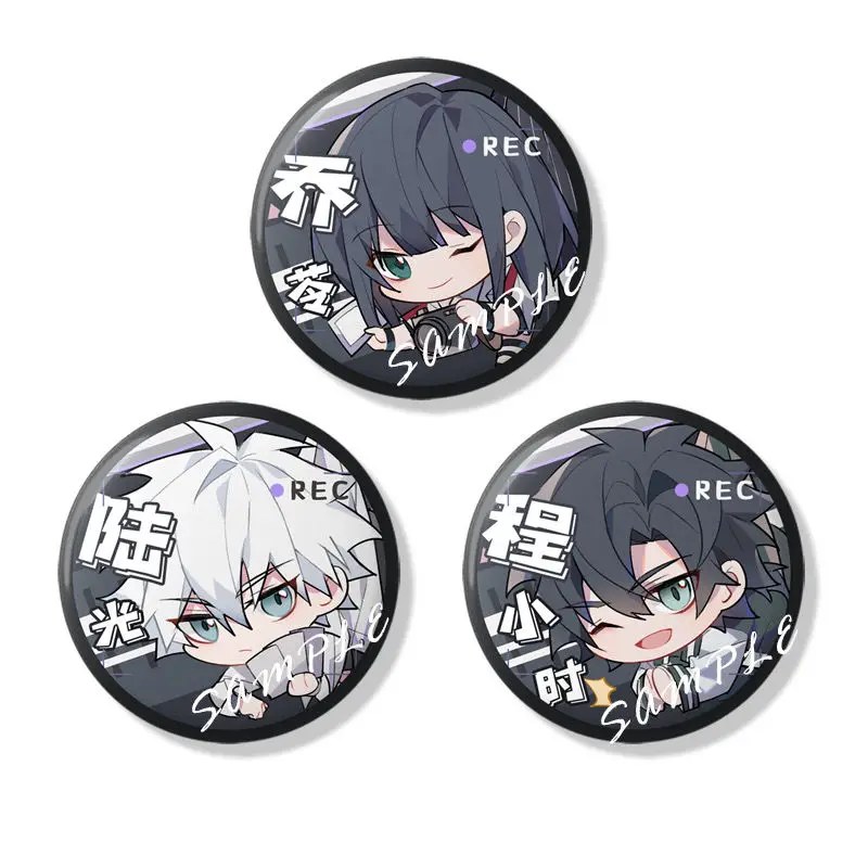 3Pcs New Anime Link Click Lu Guang Cheng Xiaoshi Doujin Brooch Ornaments Shi Dai Li Ren Cartoon Badge Key-chain Fujoshi - купить по