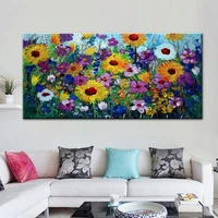 abstract pastoral flowers pictures 5d diy diamond painting mosaic square round drill embroidery cross stitch wall hanging
