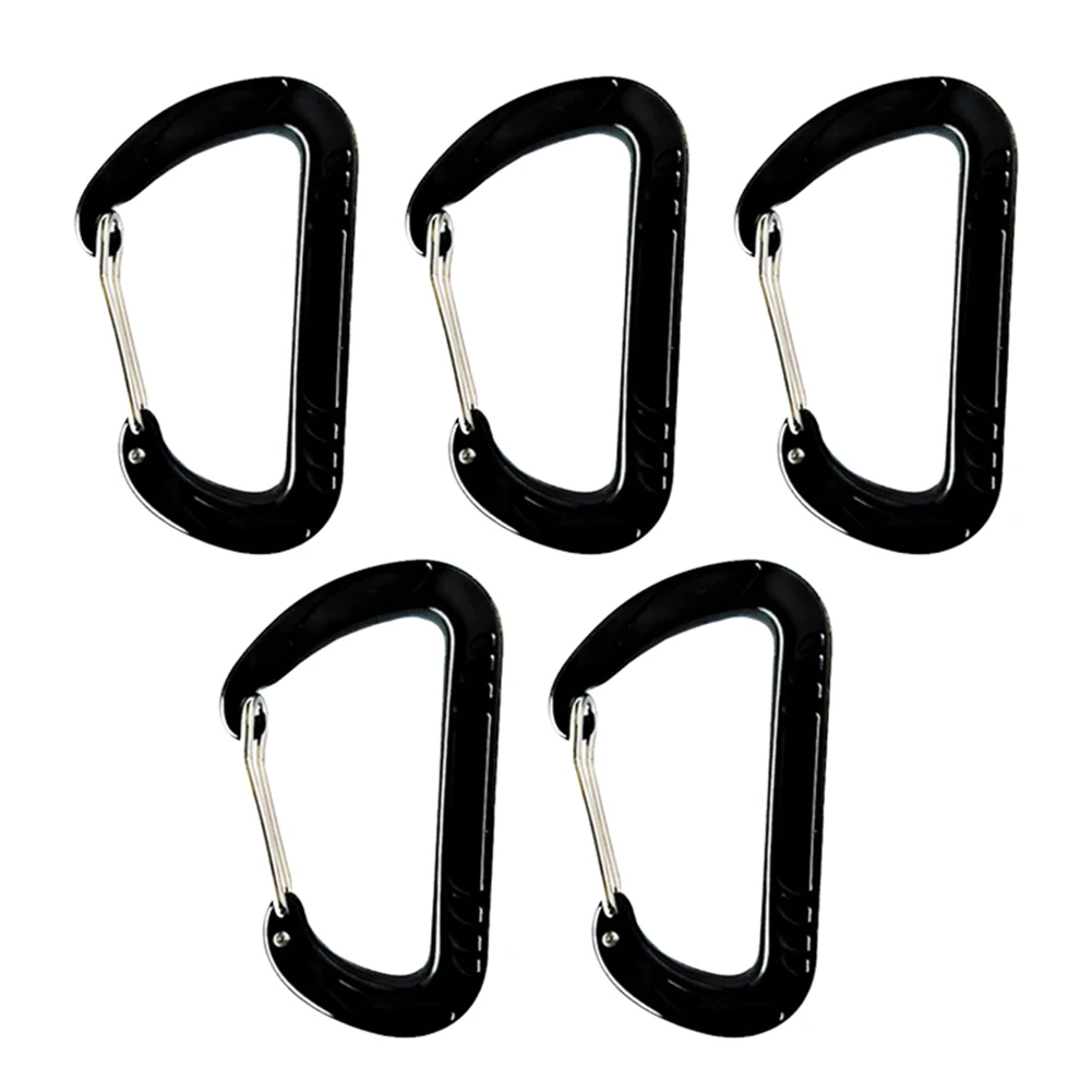 

Hot 2Pcs Carabiner D-Ring Wire Gate/Locking Carabiner Clip Hooks Heavy Duty 12KN for Hammock Hiking Camping Fishing MVI-