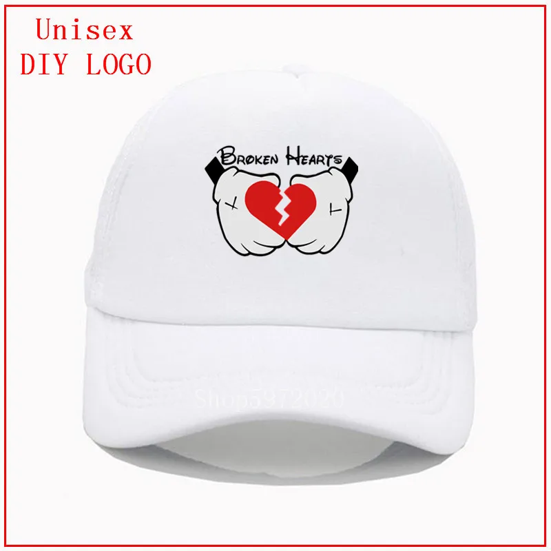 Модная шапка с изображением сломанных сердец (векторная) бейсболка простым