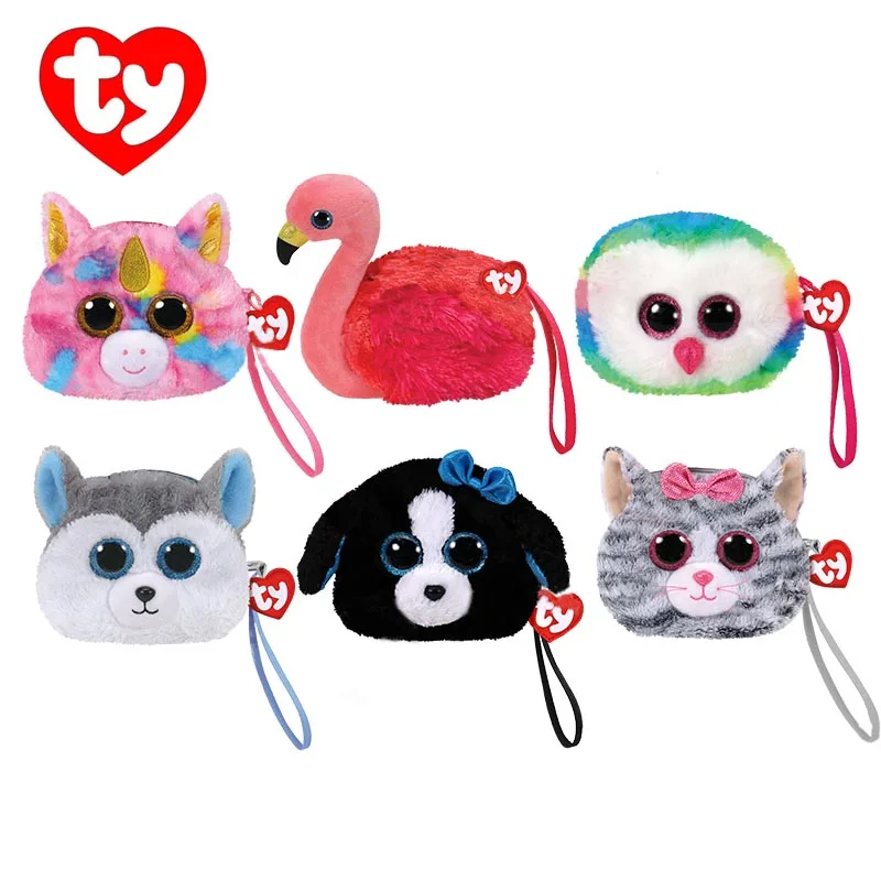 Ty Beanie животных с принтом большие глаза для милых девочек плюшевая Сова собака