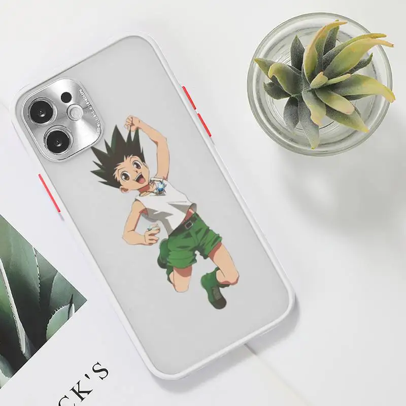 

Anime Hunter Hunters Phone Case For iPhone 12 11 Mini Pro XR XS Max 7 8 Plus X Matte transparent White Back Cover