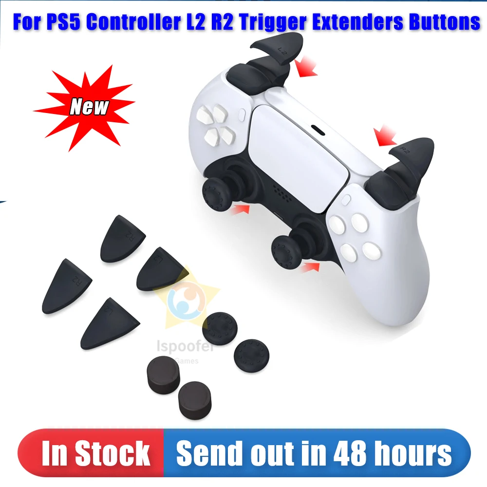 

Новинка 8 шт./компл. для контроллера PlayStation 5 PS5 набор 8 в 1 кнопки-удлинители триггера L2 R2 аналоговые кнопки-удлинители