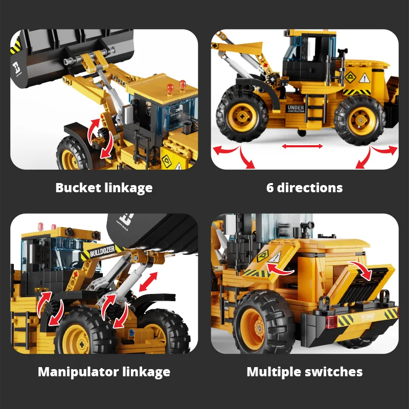 City RC Excavator APP строительные блоки бульдозер кран Дистанционное управление