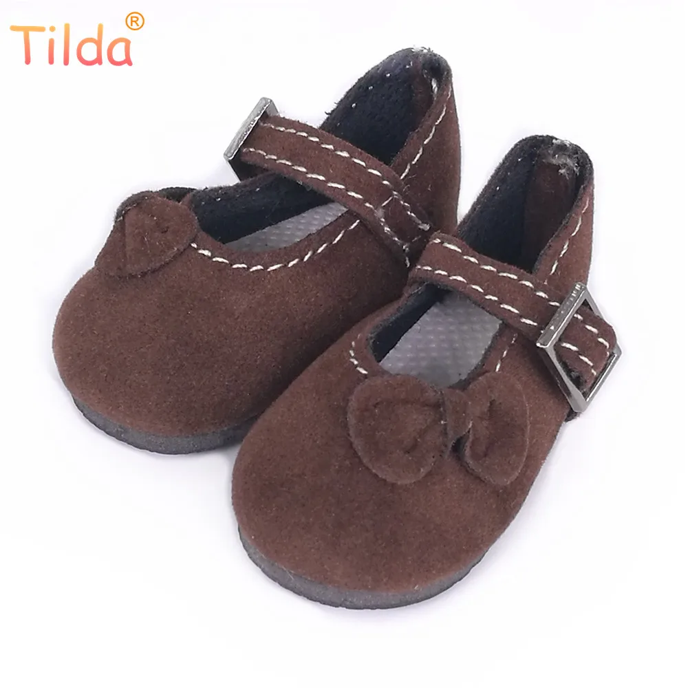 dark coffee color Тильда 5,6 см мини-обувь для куклы Paola Reina, модная мини-игрушка спортивная обувь для MSD 1/4 обувь для кукол BJD обувь для кукол аксессуары - Цвет: dark coffee color