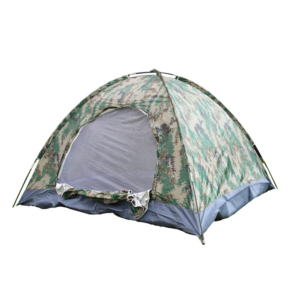 

Camping Tent Waterproof Anti-UV 4 People Portable Single Layer Digital Camouflage Tent for Hiking Beach Fishing Picnic