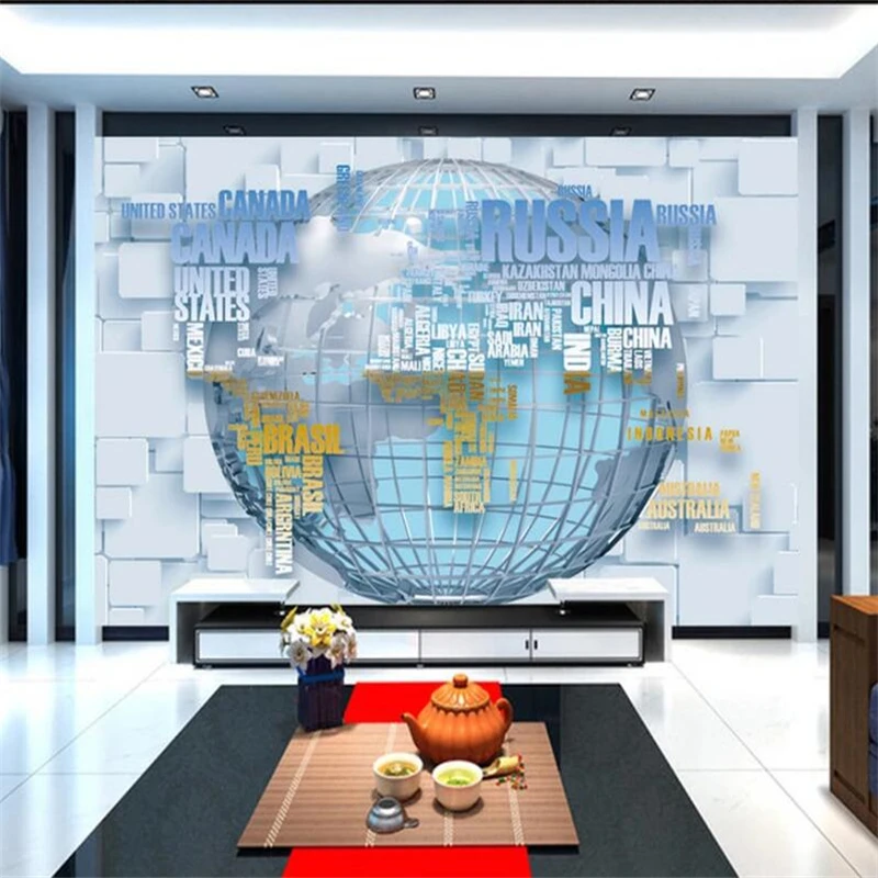 Современная большая роспись на заказ модное украшение для дома HD модная карта с