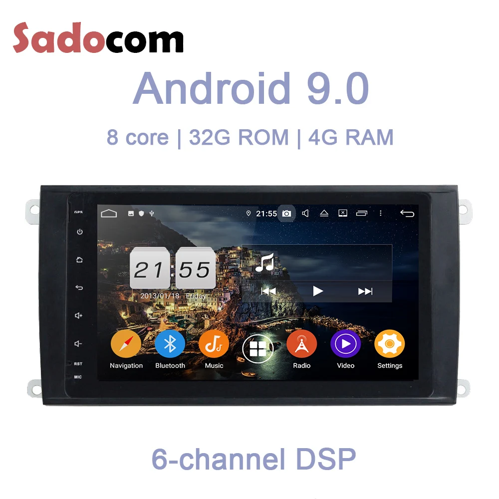 8 &quotAndroid 9 0 4 Гб RAM Core автомобильный dvd плеер Wifi Bluetooth 2 handfree радио тюнер GPS ГЛОНАСС