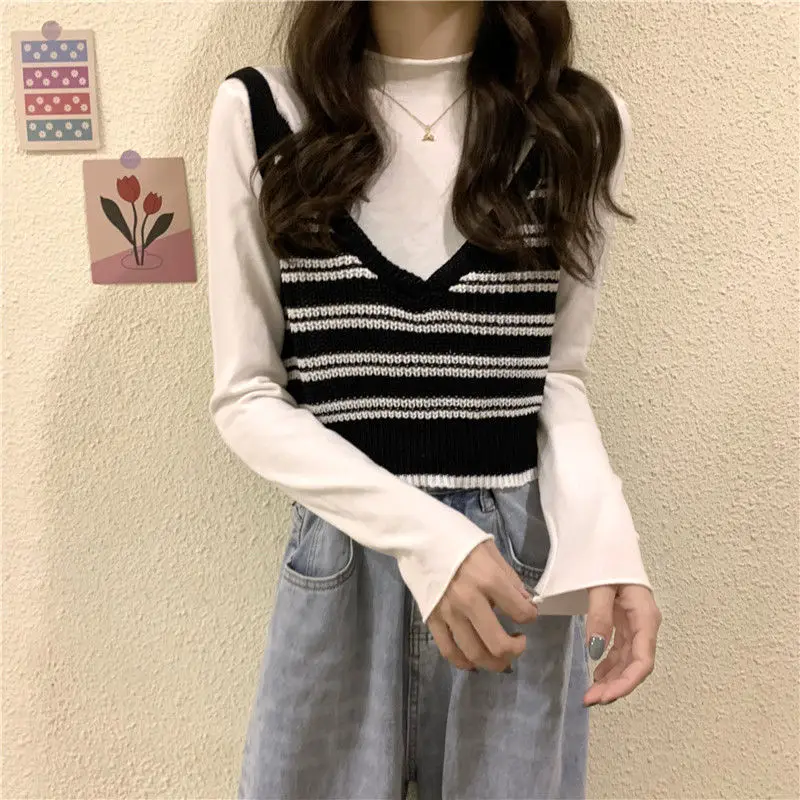 

Women Corset Tops 2020 Sexy Knitted V-neck Brace Short Sleeveless Vest for Women Tank Camis Crop Top For Women