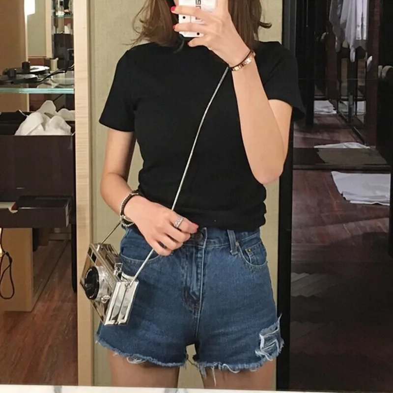 Новинка 2021 Брендовая женская футболка MRMT с полувысоким воротником и короткими