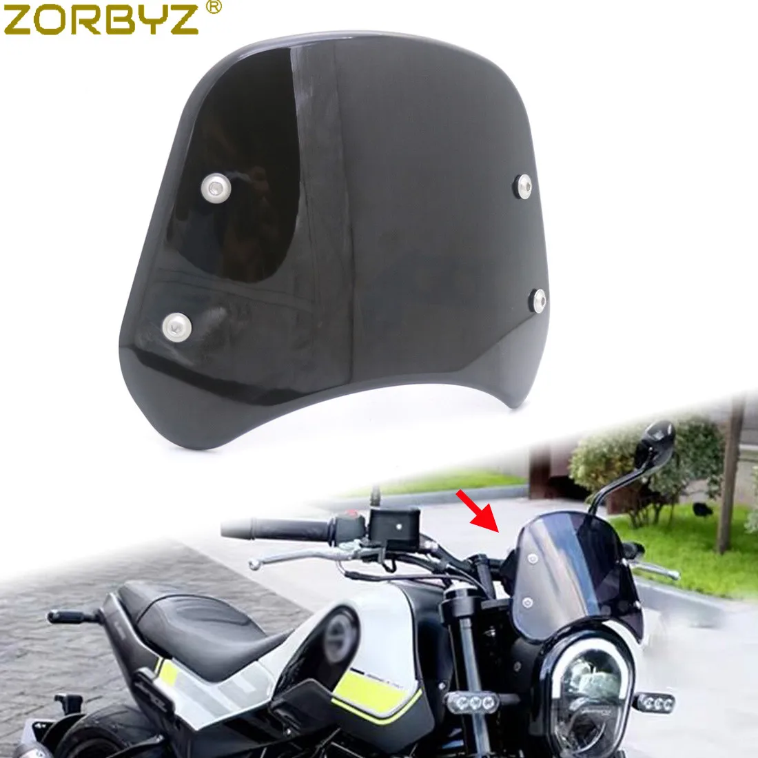 ZORBYZ 1 комплект дымовая фара лобовое стекло обтекатель ветрового стекла дефлектор