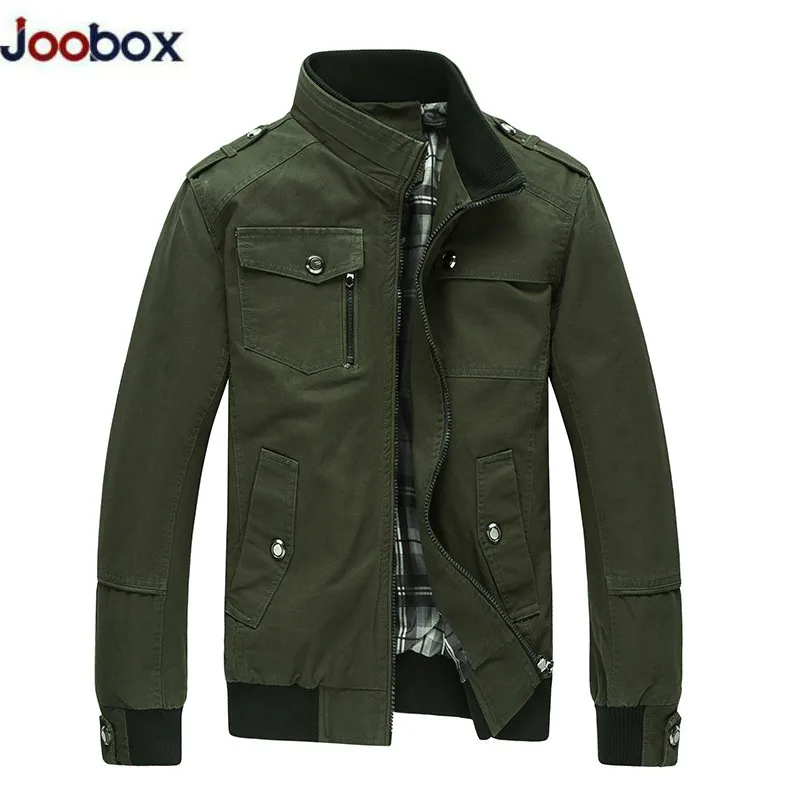 Повседневная мужская куртка на молнии с воротником-стойкой однотонные зимние