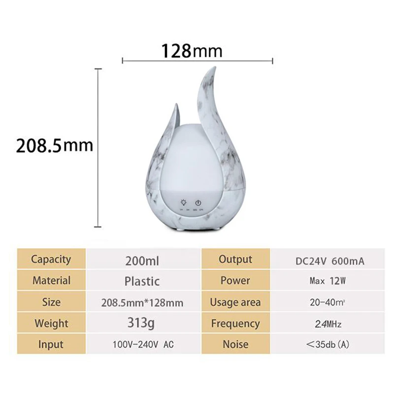 Увлажнитель воздуха 6 цветов светодиодный ночной Светильник холодного