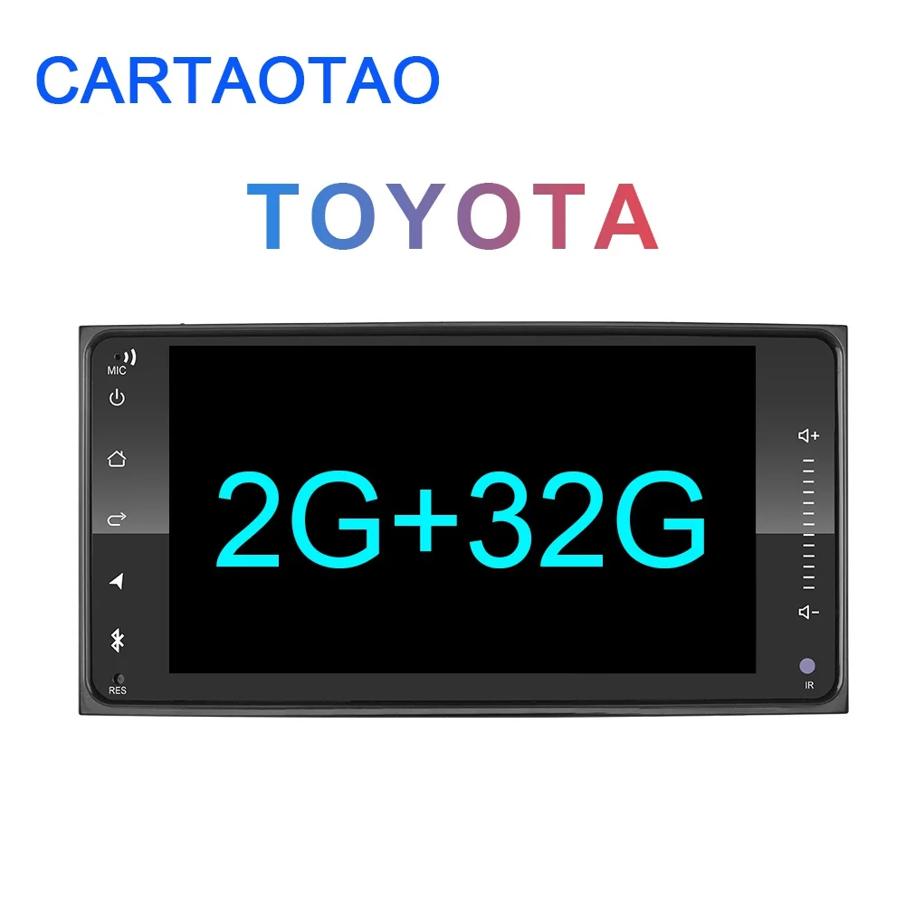2G-32G 2din Android 8,1 универсальный автомобильный DVD для Toyota Corolla Camry Crown RAV4 автомобильный Радио gps навигация Bluetooth WiFi мультимедийный проигрыватель - Цвет: 2G-32G