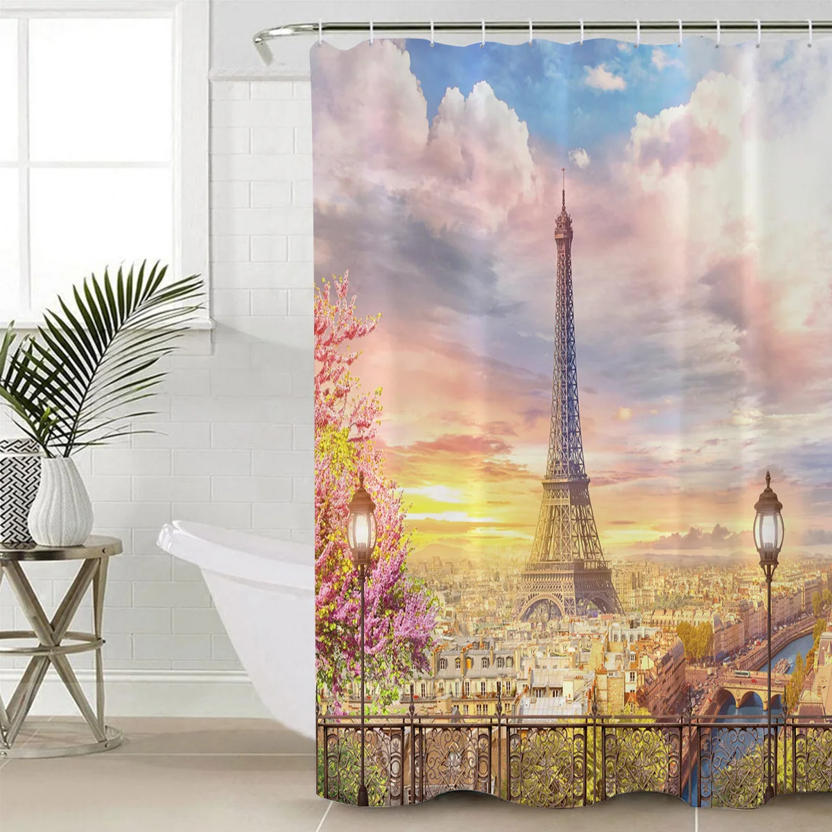 Париж Франция архитектурное Искусство Европейский узор занавески для душа