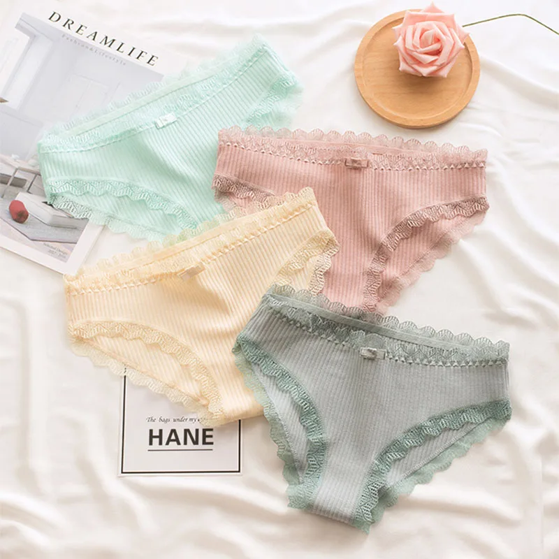 Wollb 1 шт. хлопковое нижнее белье с резьбой кружевное сексуальное женское женские