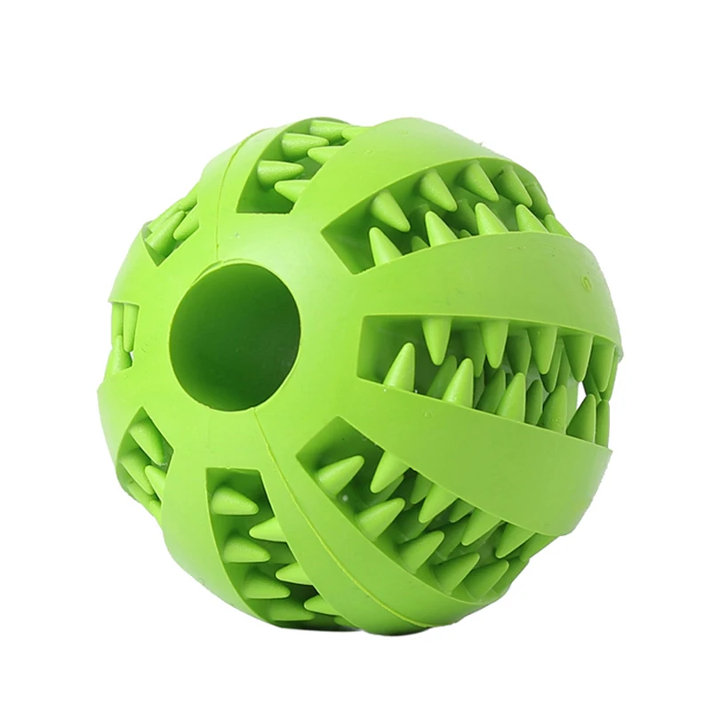 Pet Sof Pet игрушки для собак игрушка забавный интерактивный эластичный шарик жевательная игрушка для собаки зуб чистый шар еды Экстра-жесткий резиновый мяч - Цвет: green