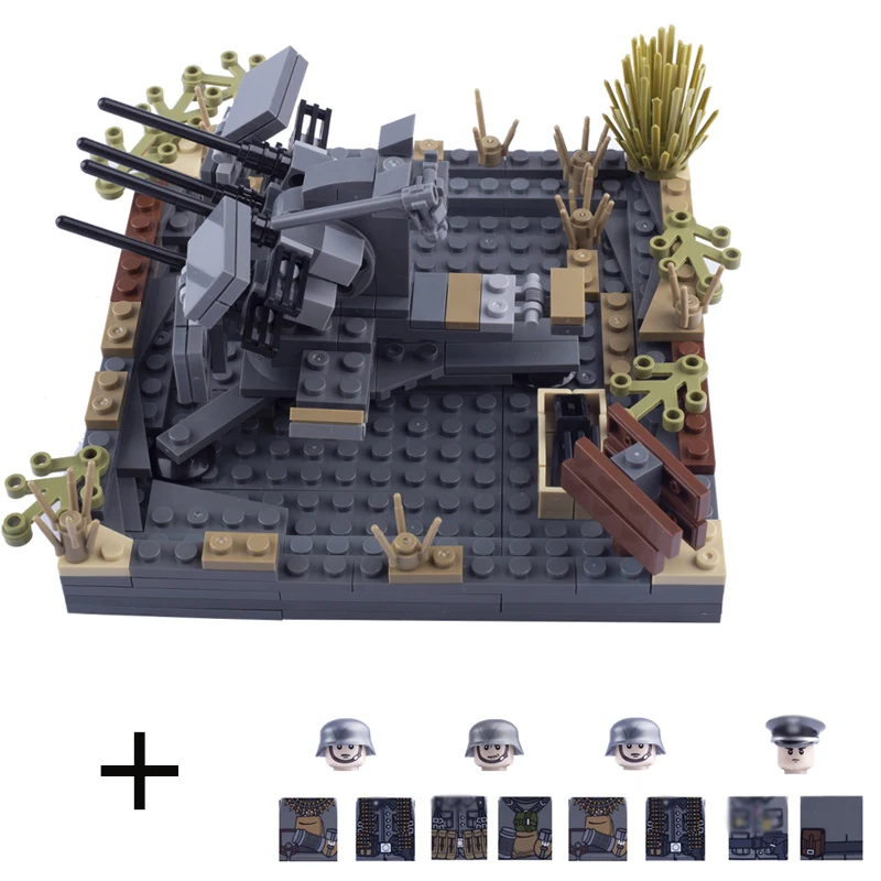 

Конструктор MOC WW2 военный немецкий грузовик Танк автомобиль фигурки армии США оружие автомобили аксессуары модели Кирпичи Детские игрушки