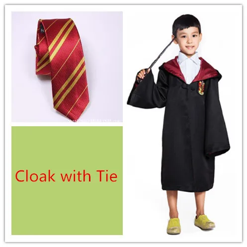 Gryffinder with tie Ainiel взрослых/Дети гарри поттер Костюмы для косплея Халаты галстук Гриффиндор Равенкло мантии Слизерин Хаффлпаффец Для мужчин Для женщин плащи - Цвет: Gryffinder with tie