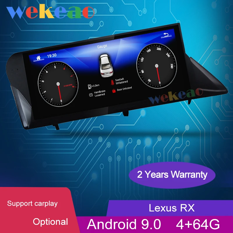 Wekeao 10 25 &quotсенсорный экран 1Din Android 9 0 автомобильное радио для Lexus RX RX270 RX350 RX450h