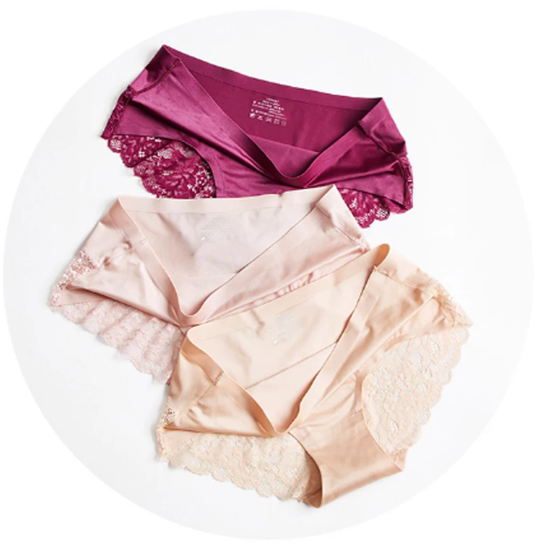 

Кружевные трусики, женские бесшовные сексуальные цельные трусики с низкой посадкой, 2020, размера плюс